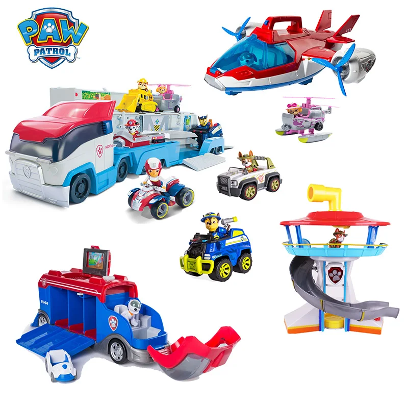 Paw Patrol большой спасательный автобус собака фигурки игрушка самолет офис