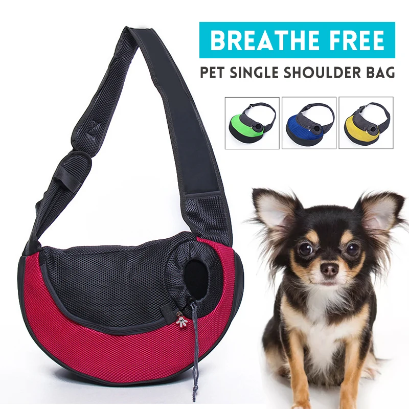 Переноска для домашних животных, для путешествий, с широким ремнем на плечо, для кошек, собак, на одно плечо, удобная сетчатая оксфордская сумка для собак, сумка-тоут для улицы