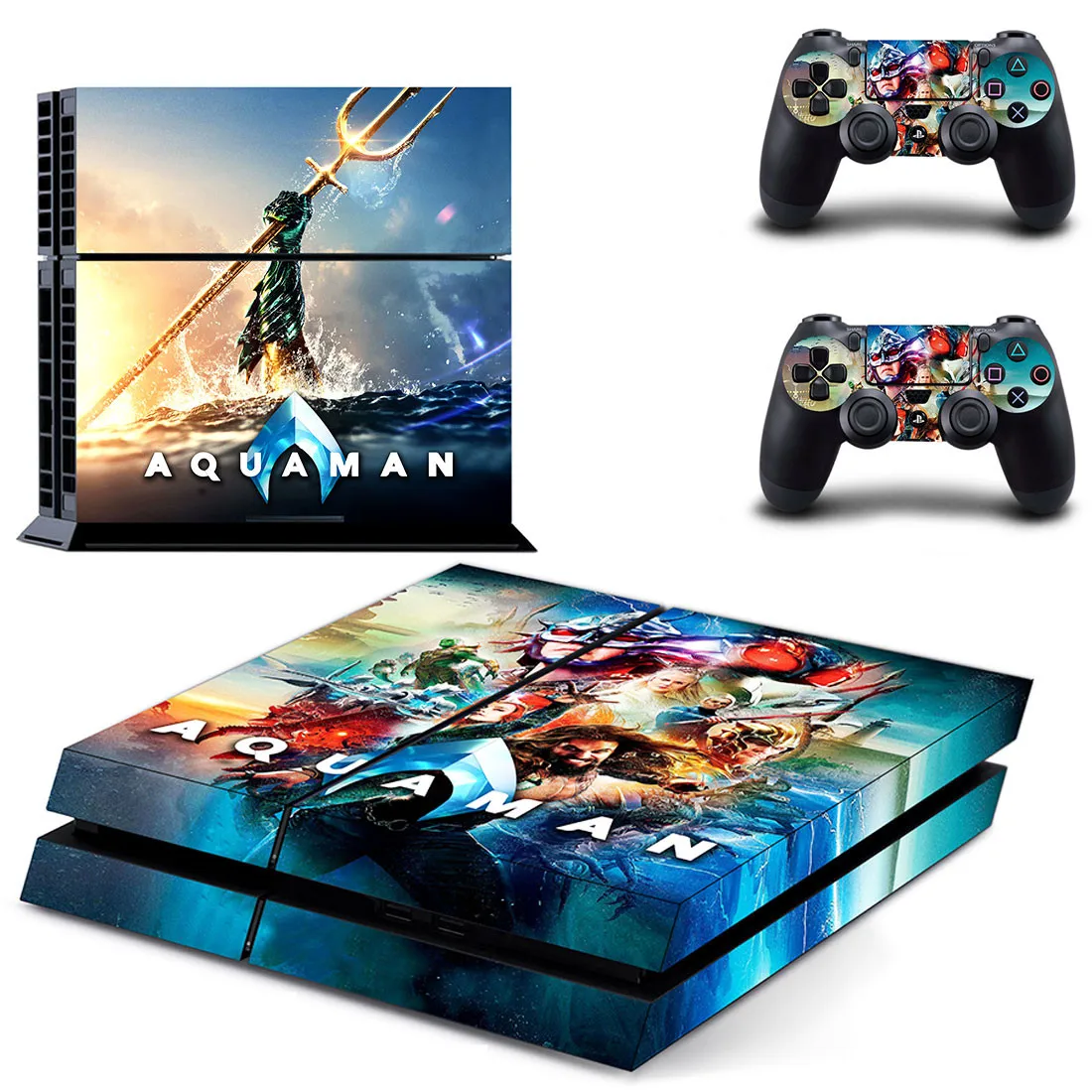 Aquaman стикер s Наклейка для PS4 PS 4 наклейка Play station 4 виниловые наклейки Pegatinas Adesivo для playstation 4 консоль и 2 контроллера