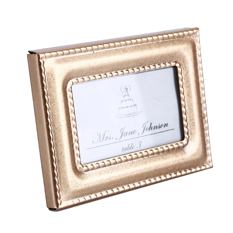 

2019 Newly Golden Small Photo Frame Creative Metal Photo Frame Dinner Wedding Seat Card Frame Household Decoration