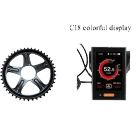 DPC18 46T chainring ЕС нет налога! двигатель bafang комплект BBS02 48 в 500 Вт Mid Drive комплект для переделки Электросистемы Bicicleta Eletrica+ 48 В 15Ah аккумулятор - Цвет: DPC18 46T chainring