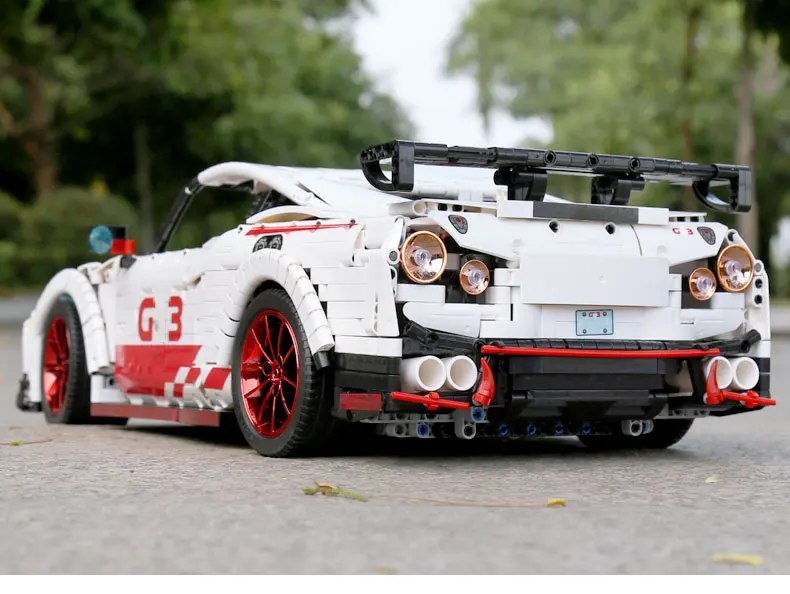 DHL MOC Technic игрушечные машинки Nismo Nissan GTR GT3 скоростной гоночный спортивный автомобиль набор машинки строительные блоки кирпичи модель игрушки 25326