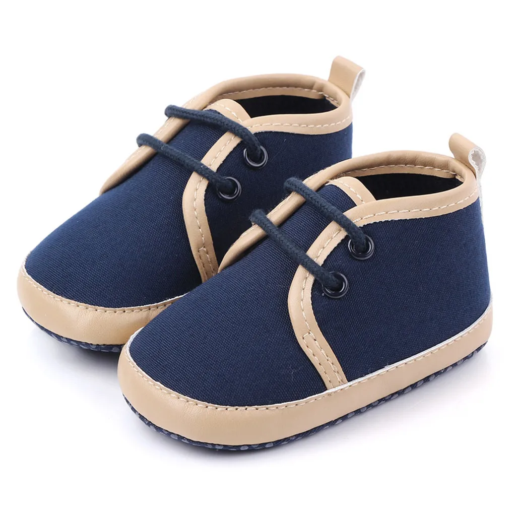 Dark Blue Pudcoco/Новинка года; модные кожаные кроссовки для маленьких мальчиков и девочек; спортивная мягкая обувь для первых шагов; для детей 0-18 месяцев - Цвет: Dark Blue