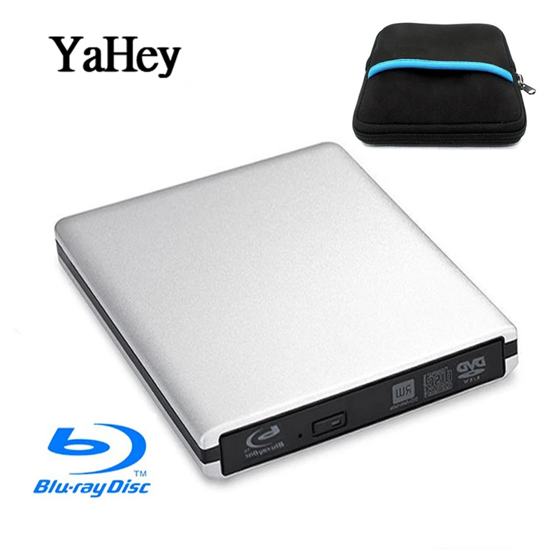 Внешний Blu Ray DVD горелки привод USB3.0 CD/DVD писатель Blu-Ray плеер портативный привод для ноутбука Windows Mac+ защитное хранилище - Цвет: Blu ray drive