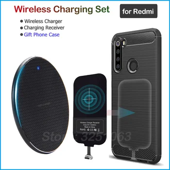 

Wireless Charging for Xiaomi Redmi Note 8T 7 8 Pro Redmi 8 8A K20 K30 Pro Wireless Charger+Type C Receiver Adapter Gift TPU Case