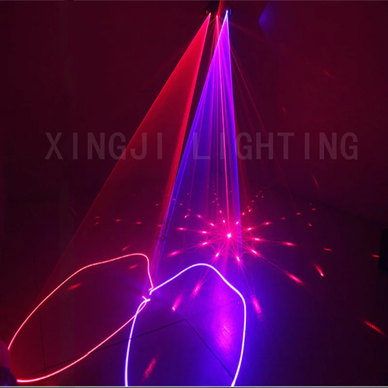 Стиль 4 линзы красный зеленый синий RGB луч линии шаблон сети DMX лазер дома PRO DJ шоу KTV Сканнер Освещение сцены клуба