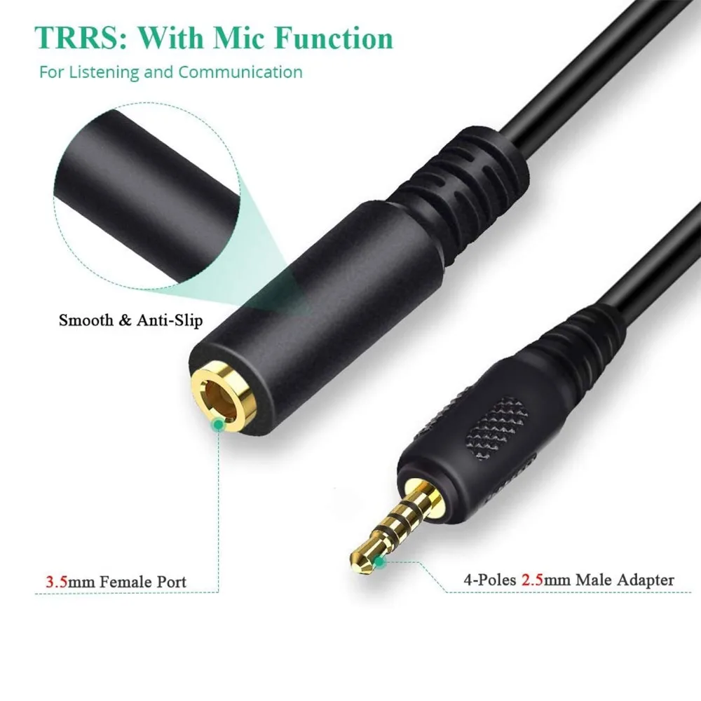 2.5mm4 male male to 3.5mm mu  0.2m 8