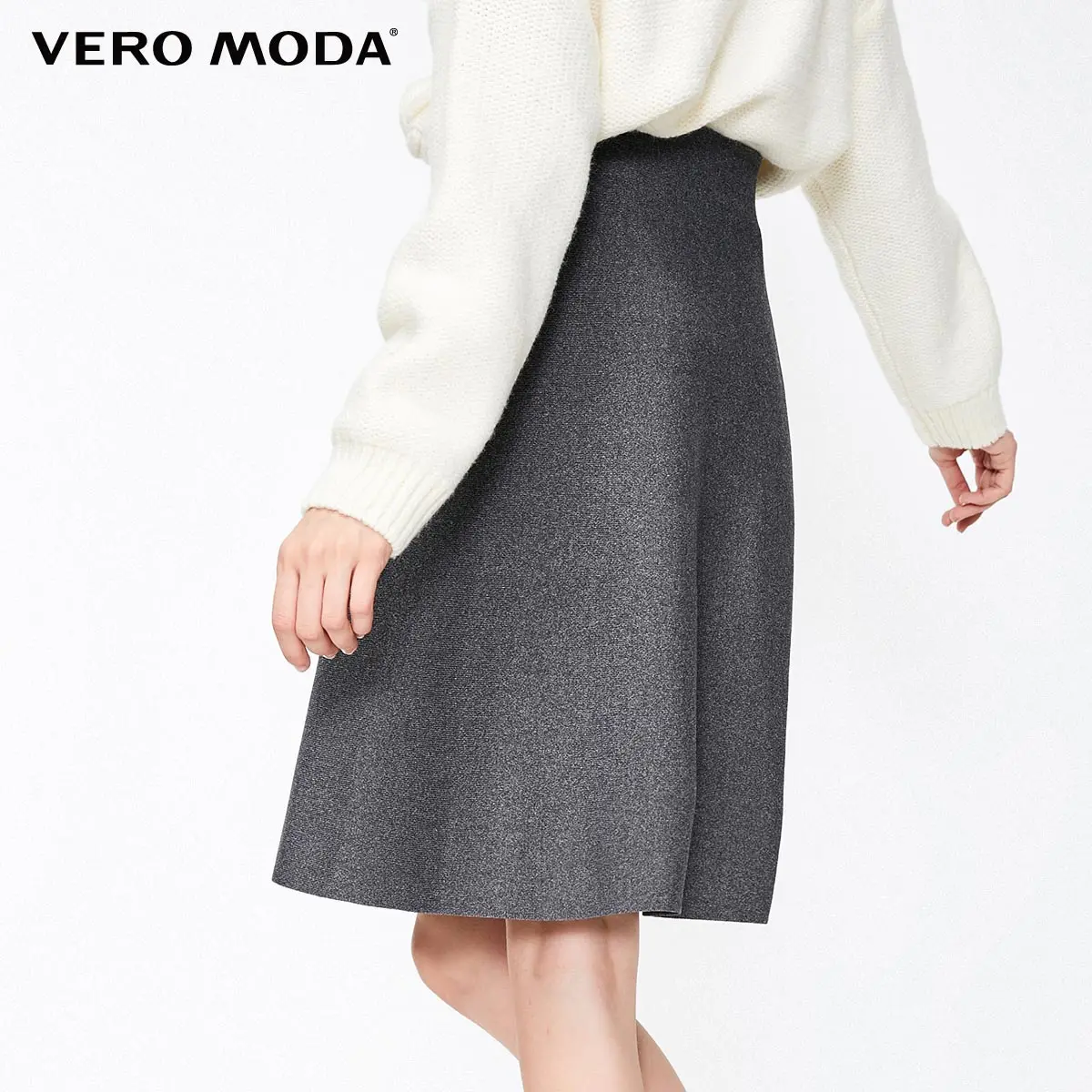 Vero Moda женская OL Стиль Молния Летающая Сплит А-юбка с подкладом | 31831J505