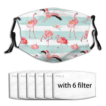 

Tropical Flamingo Windproof Breathable Anti-Pollution Mouth Mask Respirator Mask With Filter Breath Men Women Mask