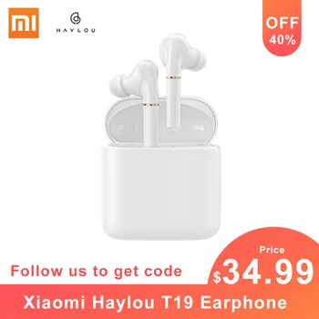

2020 Haylou T19 Wireless Charging TWS+ Bluetooth Headphones Smart Noise Cancelling APTX Infrared Sensor Touch Wireless Earphones