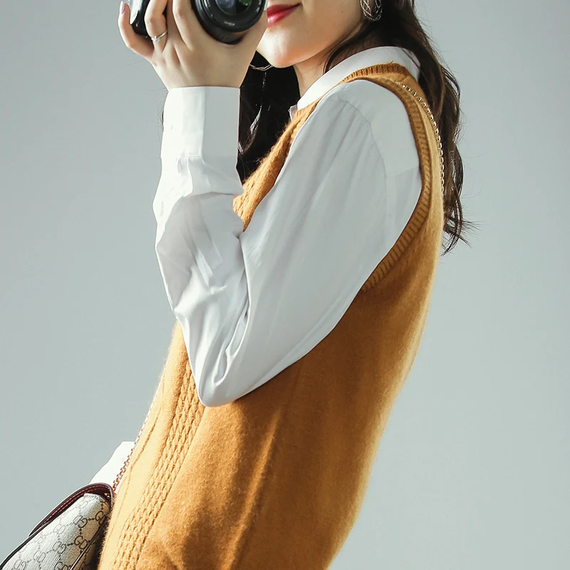 BELIARST кашемировый свитер весна осень жилет новый женский модный пуловер с круглым