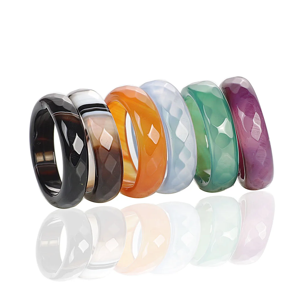Großhandel Bulk Lots Damen 50 Stück Facettierte Mischfarbe Stein Fingerringe Band Paar Hochzeit Verlobung Herrenring KOSTENLOS – Detail 9