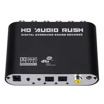 

5.1 Channel Digital Converter Amplifier HD Player Analog DTS Audio Decoder Optical Surround Sound AC3 Portable Signal Coaxial