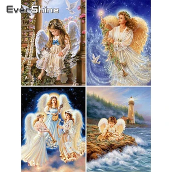 

Evershine 5D Diamond Painting Angel Full Square Set Diamond Embroidery Cross Stitch Full Set Portrait Diamond Mosaic Decoration