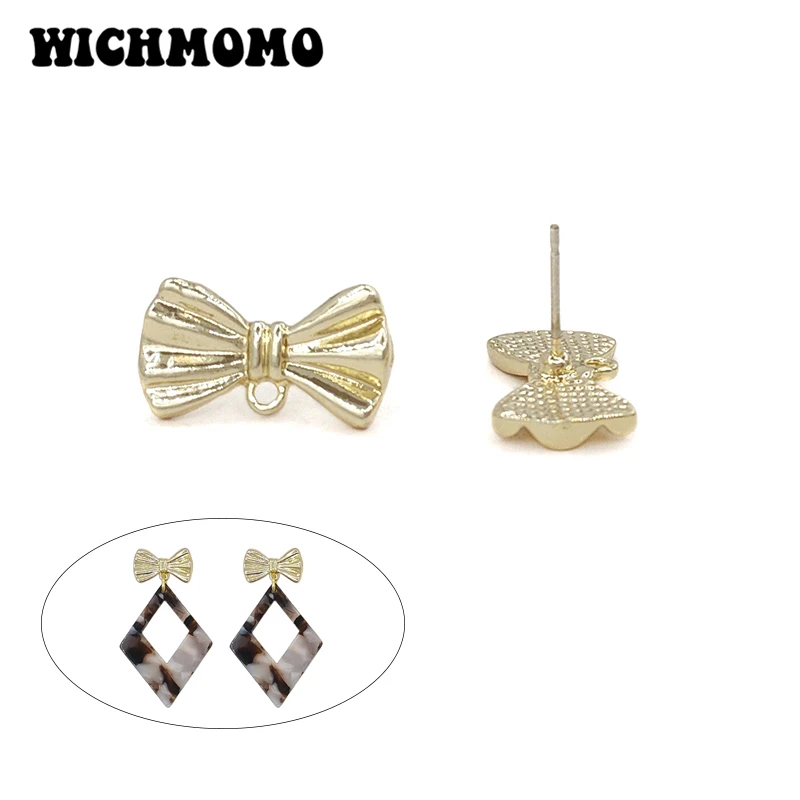 

Новинка 2021, 10*18 мм, 10 шт., высококачественные квадратные соединители для сережек-бантов из цинкового сплава, для рукоделия