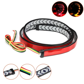 

Truck Tailgate LED Strip Light Bar Triple Row 4-Function With Driving Brake Turn Signal For Jeep Pickup SUV Dodge Red Yellow