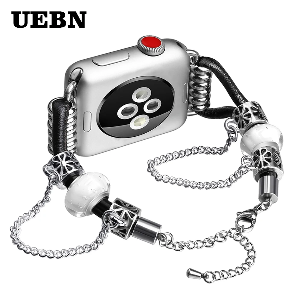 

UEBN Fashion Vintage Metal band for apple watch 38 42 40 44mm strap for iwatch series 4 3 2 1 watchbands