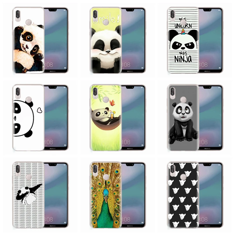 Soft Case For Huawei Honor 7A 8A 8X 8C 9 10 Mate 20 P Smart P10 Lite Nova 3 panda pattern TPU Cover D032 |