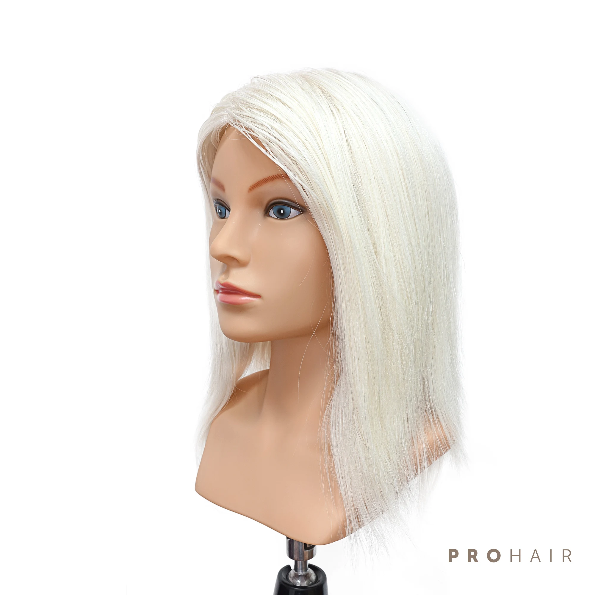 Манекен PROHAIR 30 см 12 дюймов 100% голова из белой козьей шерсти манекен