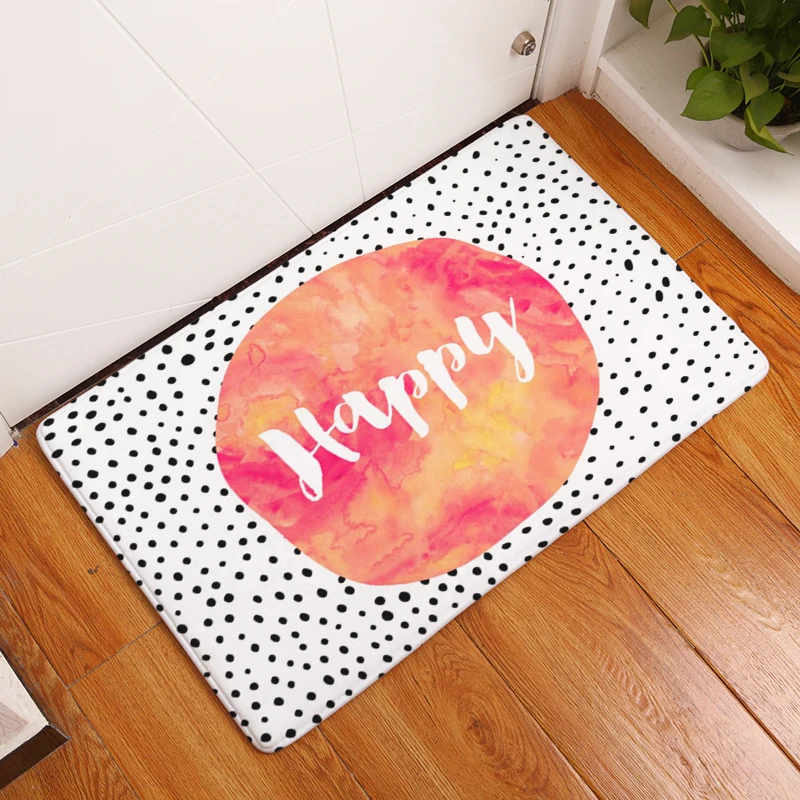  Latest Letter printing Door Mat Colorful Spots Carpets for Entrance Living Room floor Mat Character