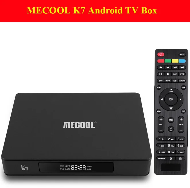 ТВ-приставка MECOOL K7 DVB-S2-T2 TC Android 9,0 4 Гб LPDDR4 64 Гб Amlogic S905X2 2,4 ГГц+ 5 ГГц WiFi 1000 Мбит/с Bluetooth 4,1 HDR10 4K - Цвет: 4GB LPDDR4 64GB