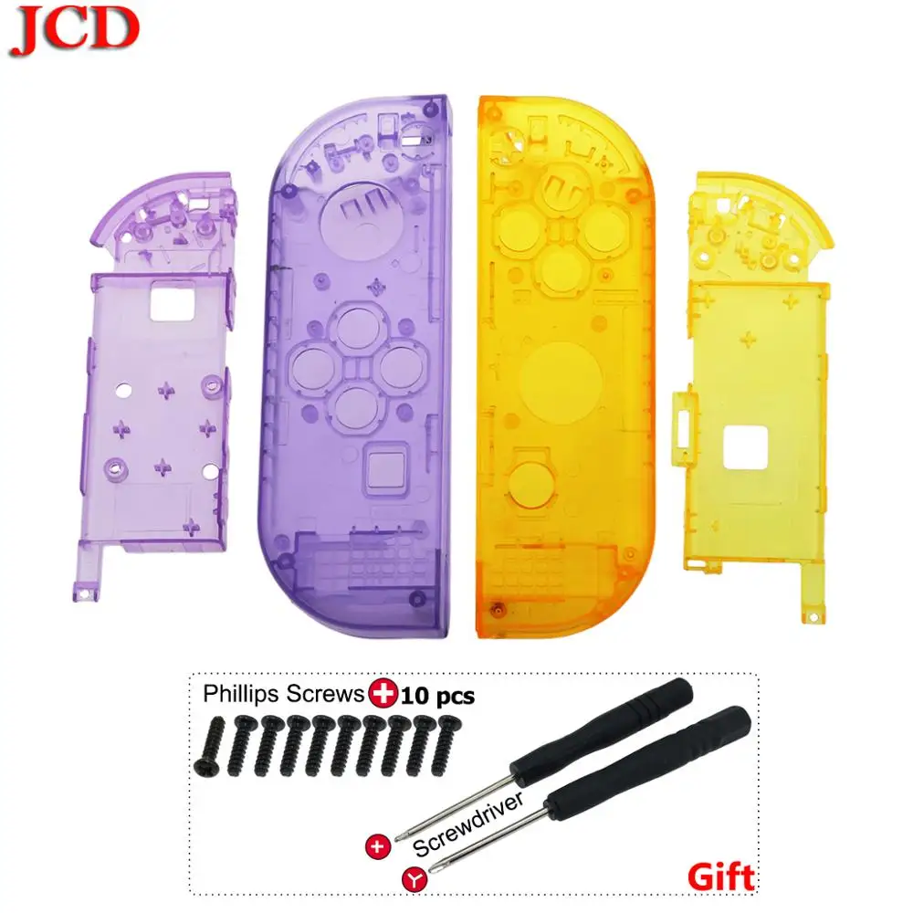 JCD, высокое качество, для Joy-con, прозрачный корпус для kingd, для переключателя NS JoyCon, контроллер, сделай сам, корпус, оболочка, правый, левый чехол - Цвет: No13
