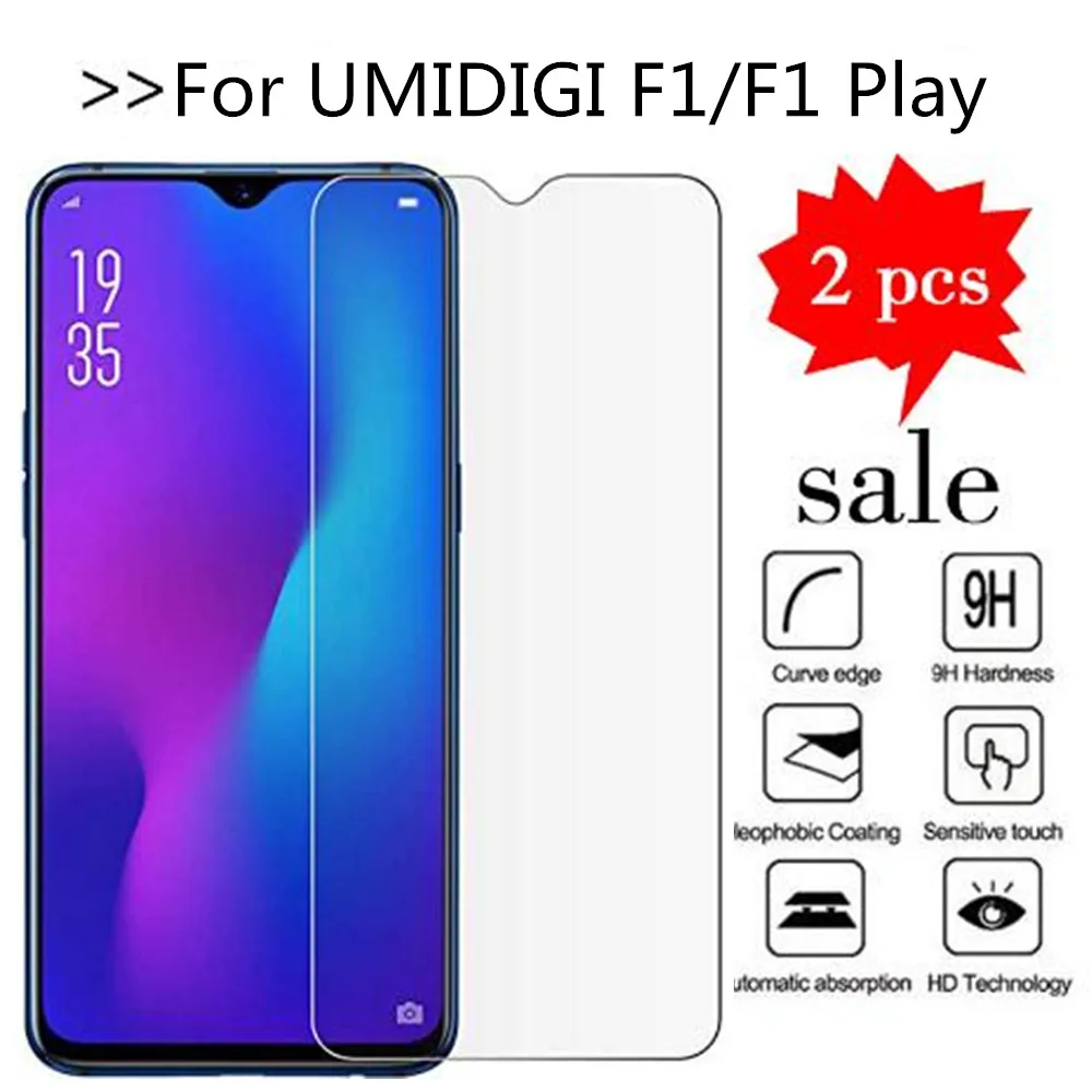 

For UMIDIGI F1 Tempered Glass Original 9H High Quality Protective Film Explosion-proof Screen Protector For UMIDIGI F1 Play