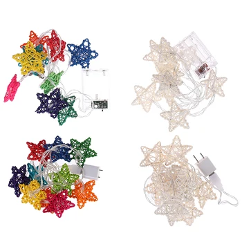 

LED Star String Lights Christmas Garland Battery USB Powered Led Wedding Party Curtain String Fairy Lights For Home