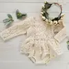 Blotona Cute Newborn Baby Girl Sleeveless/Long Sleeve Lace Romper Jumpsuit Tutu Dress Outfits Clothes 0-24M ► Photo 1/6