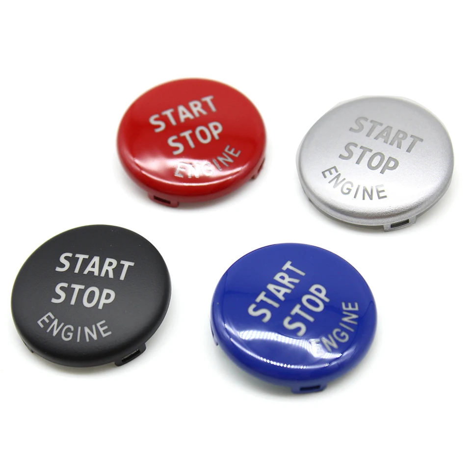 ontto Koolstofvezel auto start stop knop afdekking sticker geschikt