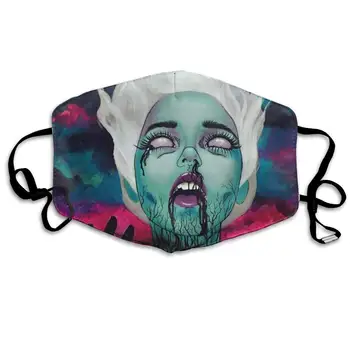 

Unisex Breathable Galaxy Goth Gotik Gothic Women Girl Art Mouth Mask, Adjustable Earloop Anti Dust Pollution Face Mask for