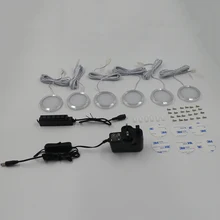 3 шт. под шкаф освещение Прожектор тонкий светодиодный встраиваемый ультра тонкий переключатель DC 12 В кухня шайба лампа Wardobe шкаф 2 Вт шкаф