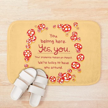 

You Belong Here Mushroom Fairy Ring Bath Mat Custom One Direction Doormat Home Decor Door mat Floor Mat Bath Mats foot pad