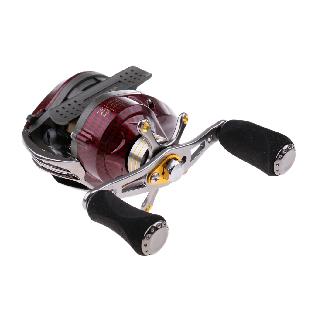 17+1BB Baitcasting Fishing Reel 6.3:1 Gear Right Hand Saltwater Casting Reel, Magnetic and Centrifugal Brake System