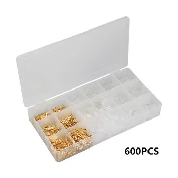 

600PCS 2.8/4.8/6.3mm Female Male Spade Lug Terminals Connectors Insulated Electrical Wire Crimp Terminals Assortment Set