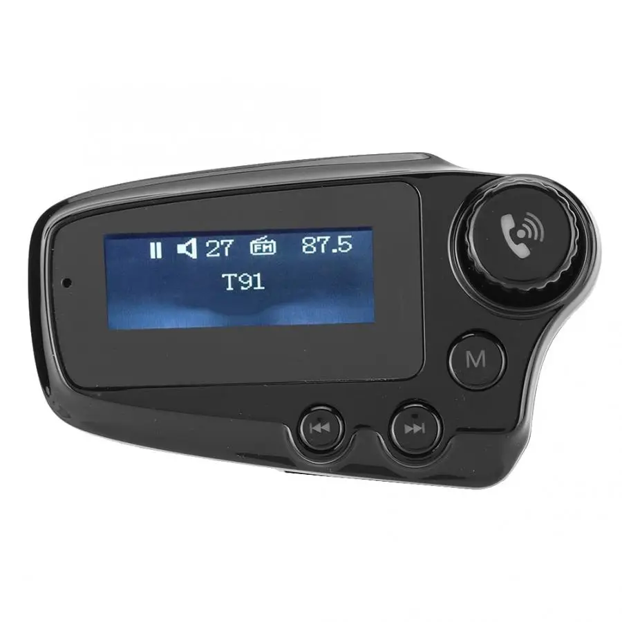 Fm-передатчик 1,8 дюймов Bluetooth 5,0 Автомобильный MP3-плеер Handsfree двойной USB быстрая зарядка fm-передатчик аксессуары automovil