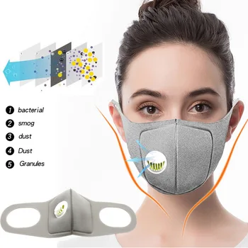 Мужская Пылезащитная маска PM2.5, респиратор для лица, черная дышащая маска с клапаном, фильтр, 3D крышка для рта, Антивирусная маска