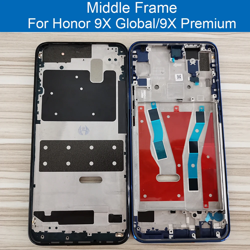 Передняя рамка для Huawei Honor 9X Global STK-LX1 черная зеленая синяя сменный БЕЗЕЛЬ Premium |