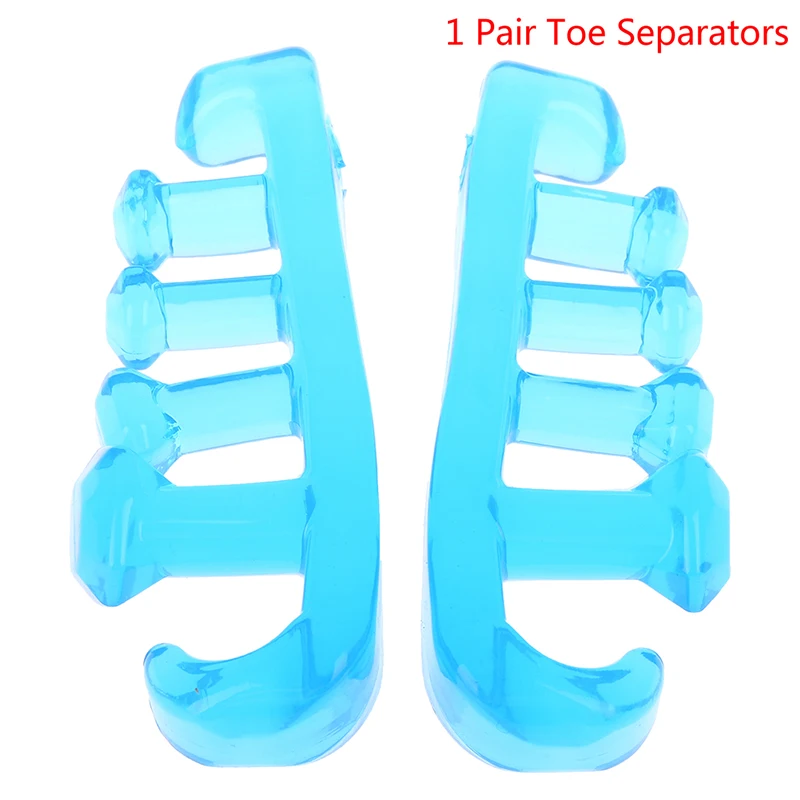 

1Pair Soft Silicone Toe Separating Gel Toe Separator Flexible Finger Spacer Form For Manicure Pedicure Nail Tool 2 Styles