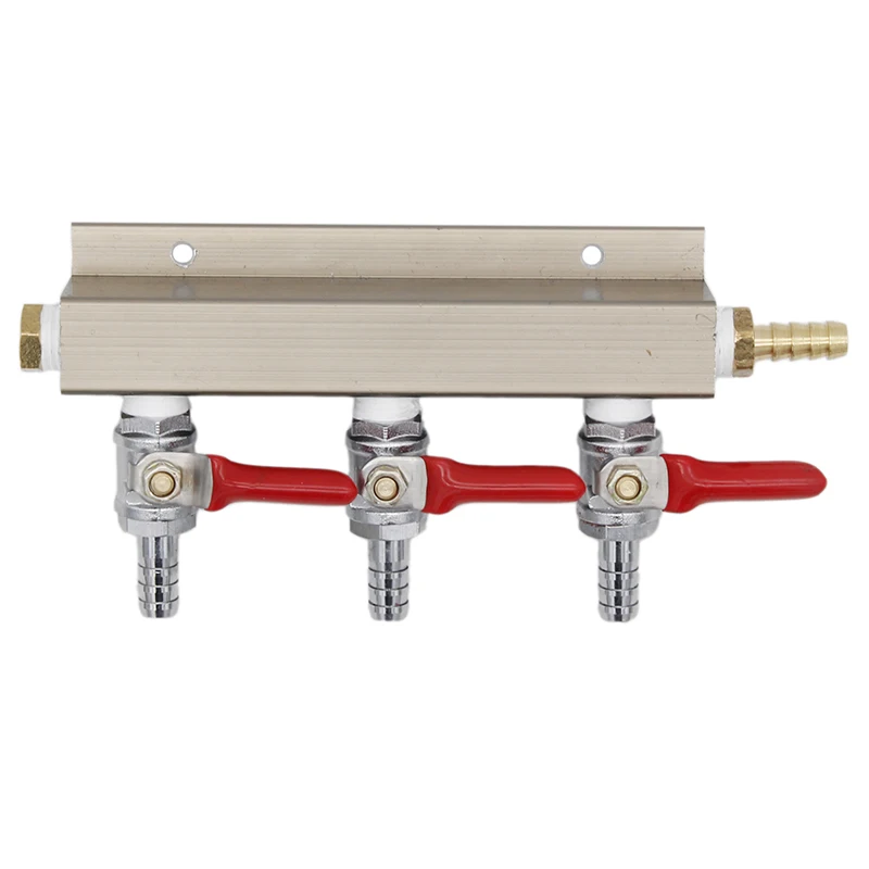 3 Way Manifold 5/16"(7.9mm) Barbed Ball Valve with Check 5/16" Inlet 1/4" Plug Lead Free | Дом и сад