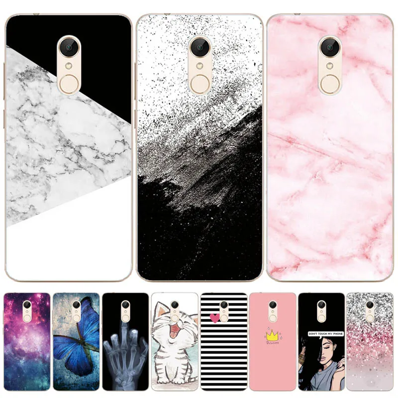 Silicone Cover For Xiaomi Redmi 5 Case 5.7' Printing 5.99' for Xiomi plus Redmi5 Phone Cases | Мобильные телефоны и