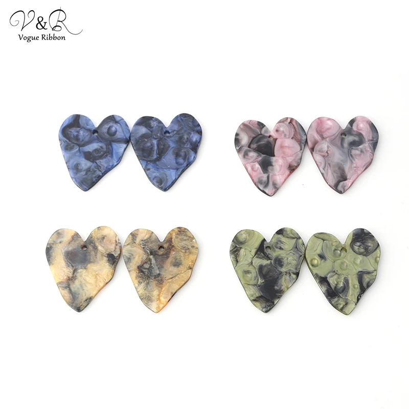 

Newest DIY Handmade Jewelry Making, Acrylic Love Heart Charms Pendants 3.8x3.1cm Accessories Componenets DIY Earrings Findings