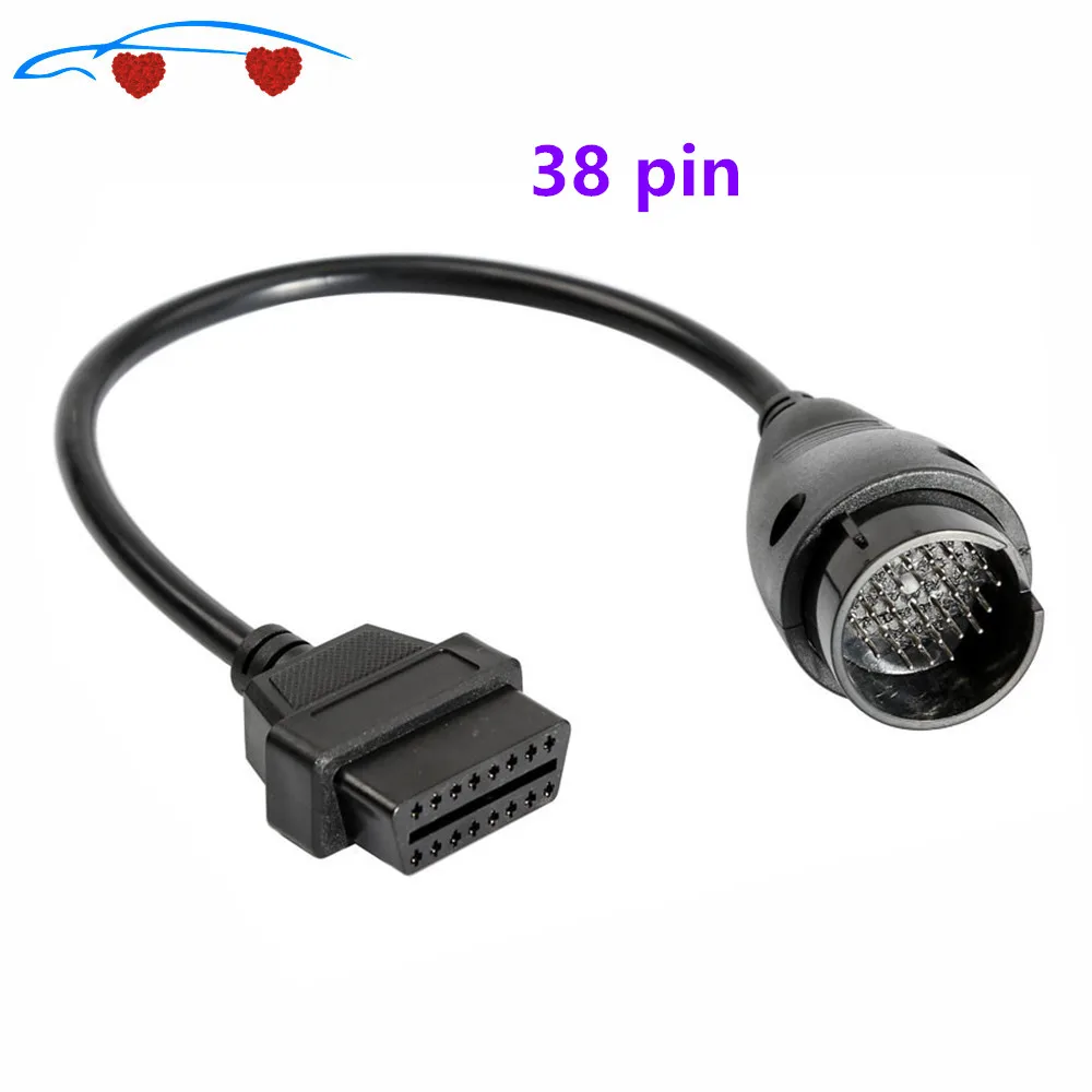 Для M-B 16 Pin OBD2 диагностический адаптер для Mer-cedes-38 pin OBD 38pin соединительный кабель с