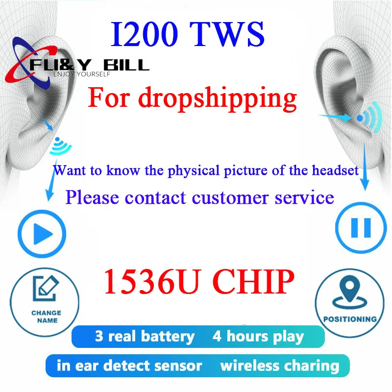 Оригинальные беспроводные наушники I200 TWS 1:1 копия Bluetooth зарядные гарнитура для