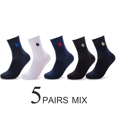 A 5 pairs mix PIER POLO, носки, мужские хлопковые нарядные носки, брендовые новые деловые мужские носки, мужские носки высокого качества для отдыха, длинные носки в подарок, размер 39-44 - Цвет: A 5 pairs mix