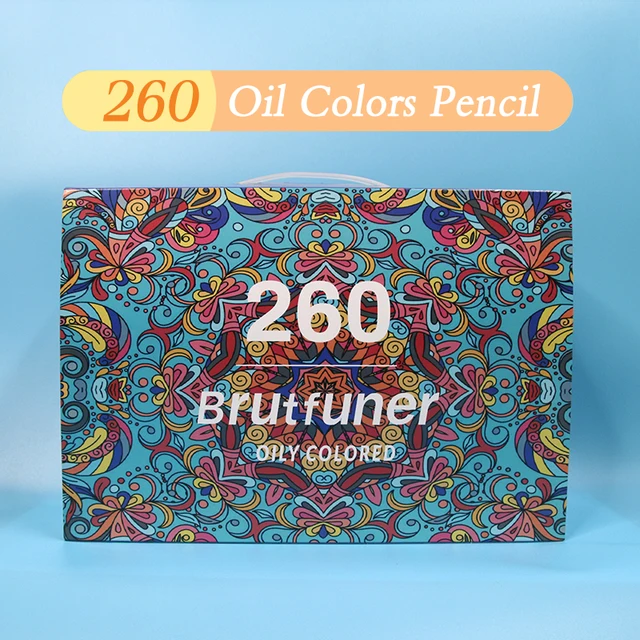Brutfuner 260 Colors Wood Colored Pencils Set Artist Oil Sketch Drawing
