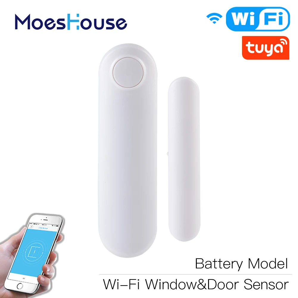 

WiFi Smart Door Window Sensor APP Notification Alerts Home Alarm Security Detector, Compatible With Alexa Google Home