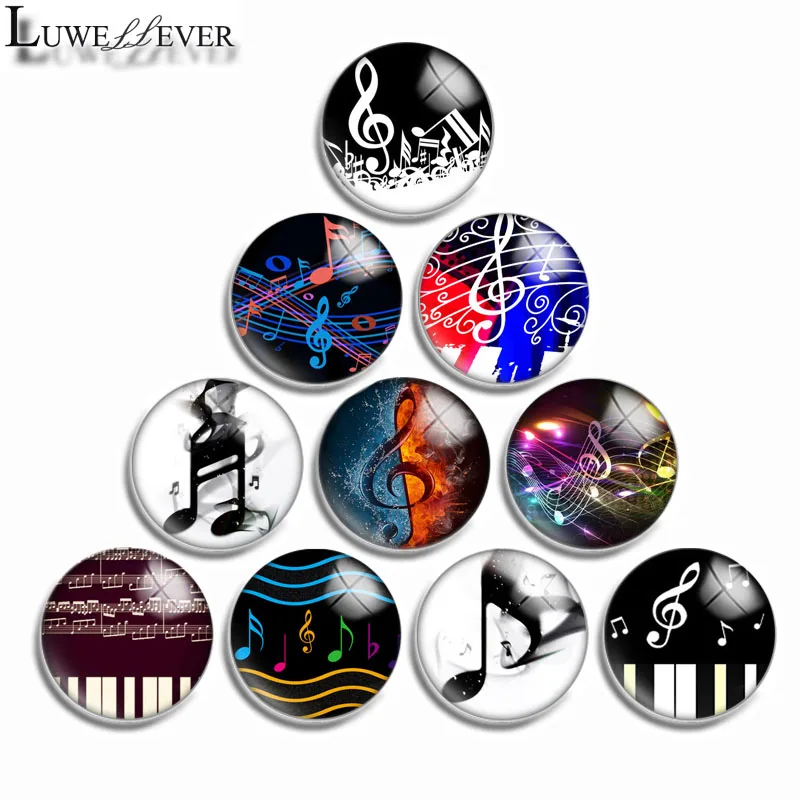 12mm 10mm 16mm 20mm 25mm 30mm 534 Note Mix Round Glass Cabochon Jewelry Finding 18mm Snap Button Charm Bracelet | Украшения и