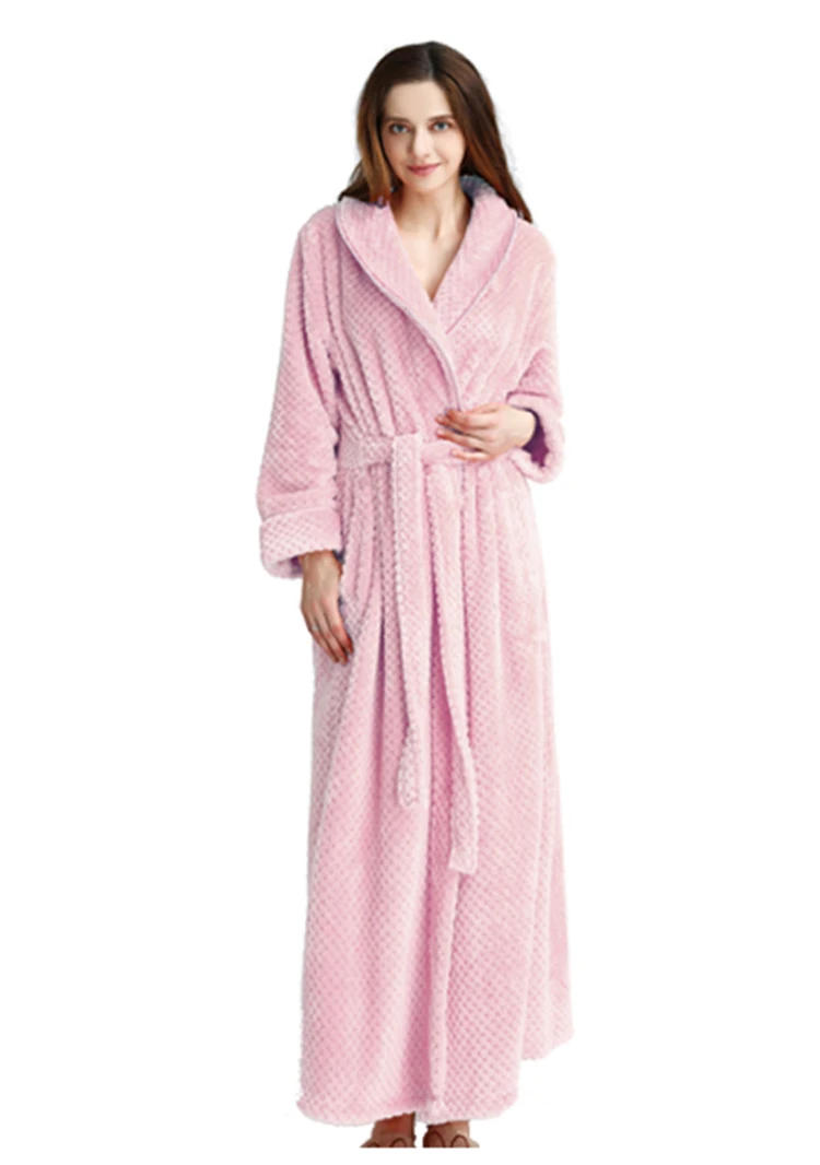 Aolamegs, Одноцветный фланелевый Халат, длинная Пижама, уютная мягкая теплая мешковатая домашняя одежда для беременных, пара пижам