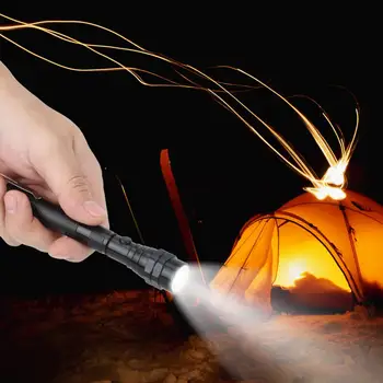 

LED Flashlight USB Portable LED Telescopic Flashlight Penlight Torch With Battery Tail Magnet For Camping Hiking Torch
